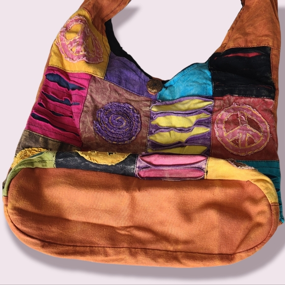 Boho hippie sling crossbody bag - Picture 3 of 5